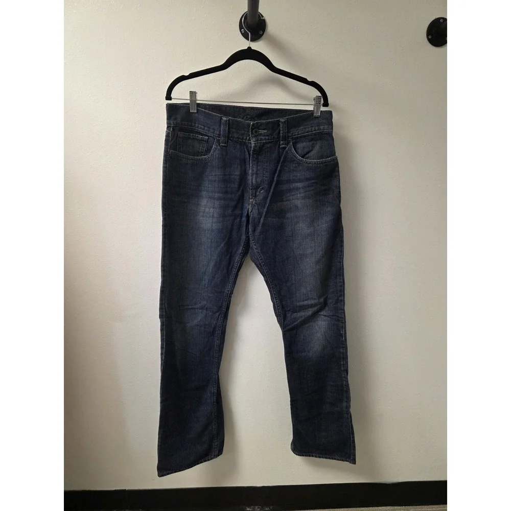 Levi's 514‎ Slim Straight Jeans Men's W34 L34 Blue Denim Green Tab Rare Eco Line